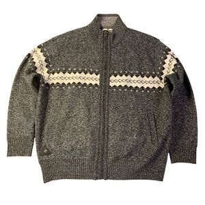 POINT ZERO Men’s Fleece-Lined Full Zip Knit Sweater Jacket - Grey - 2X